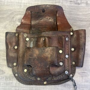 Custom LeatherCraft 6 Pocket Leather Electrician Tool Belt Clc W438
